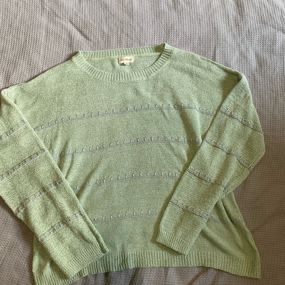 Hem & Thread Sweater with Glitter accent size L
